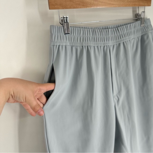 Zara Business Casual High Waisted Pull On Powder Blue Trousers - Picture 5 of 5